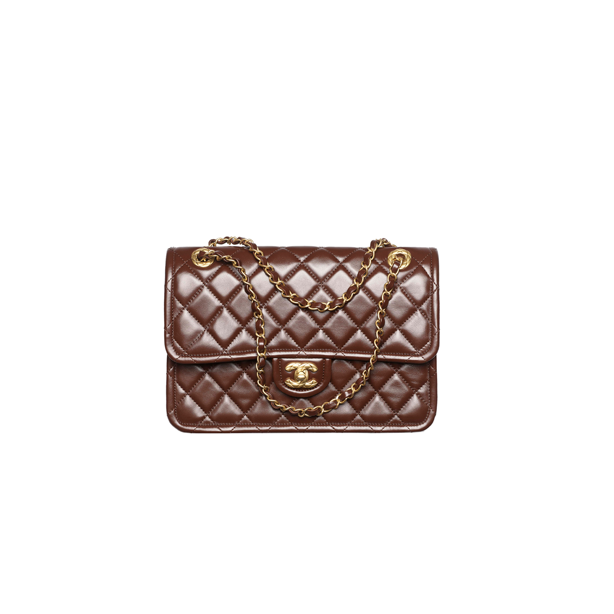 CHANEL SHINY CRUMPLED CALFSKIN & GOLD-TONE METAL LARGE FLAP BAG AS5145 (28*20*7cm)